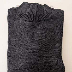 Ann Taylor Black Women's Mock Turtle Neck Sweater, long sleeves, size L